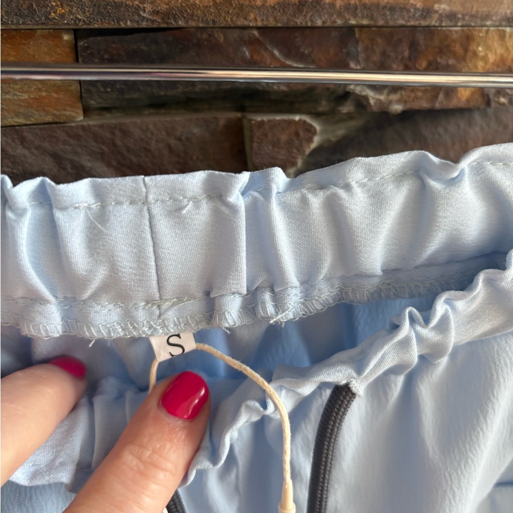 Light Blue Track Pants with Stripes - Picture 5 of 6